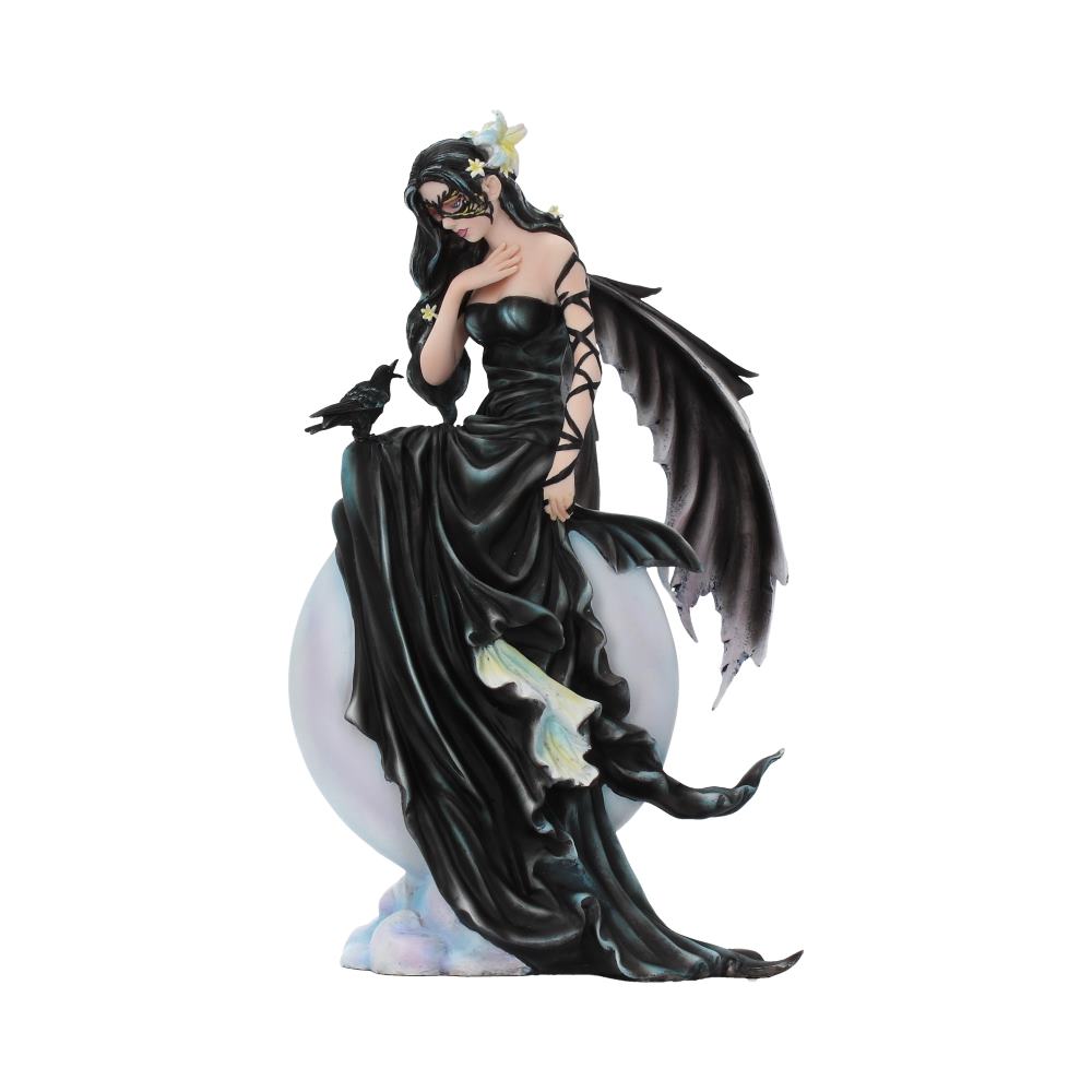 Nene Thomas Dark Skies Dark Moon Fairy and Raven Companion Figurine 28cm