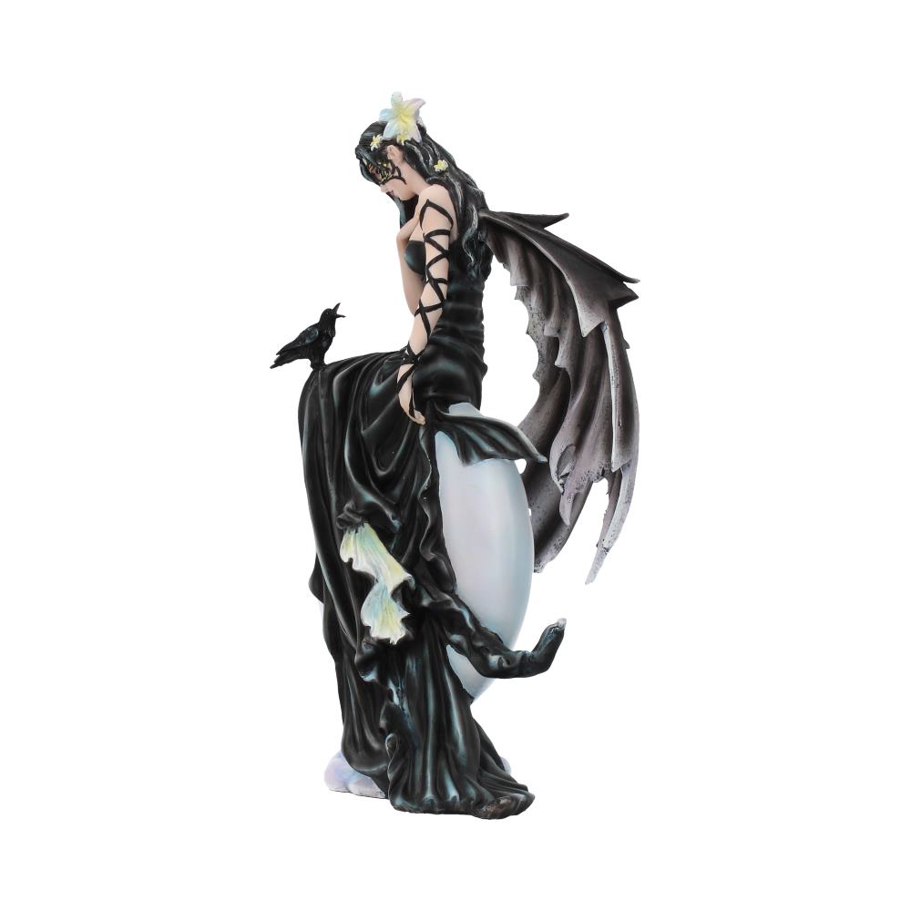 Nene Thomas Dark Skies Dark Moon Fairy and Raven Companion Figurine 28cm