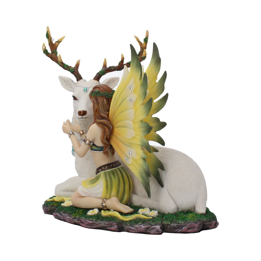 Adoration stag and spring fairy medium figurine 23.5cm