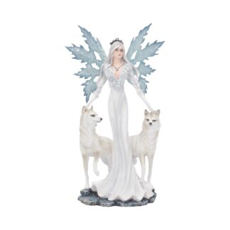 Aura Figurine Winter Fairy Wolf Ornament 24cm