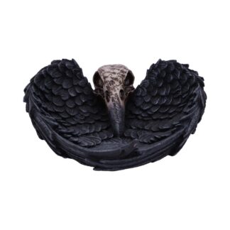 Edgar Allen Poe's Nevermore Raven Skull Trinket Holder Jewellery Dish 17cm