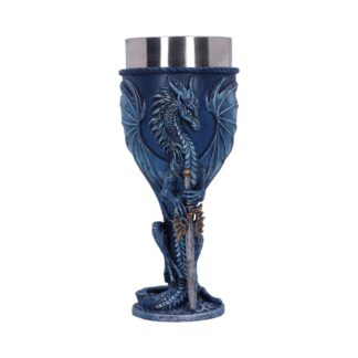 Ruth Thompson Sea Blade Blue Water Dragon Goblet Glass 17.8cm