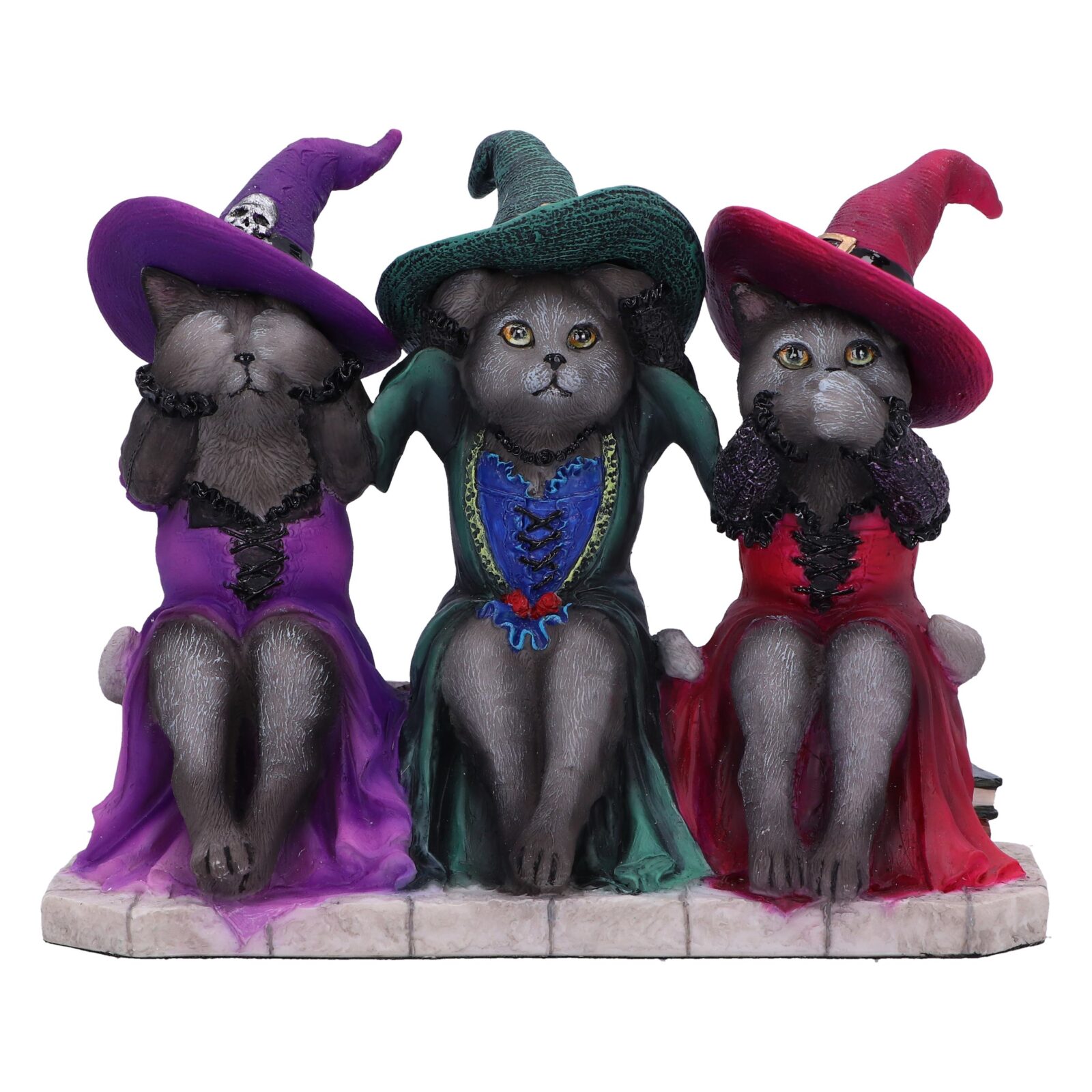 Three Wise Witchy Kittys Ornament 15.3cm