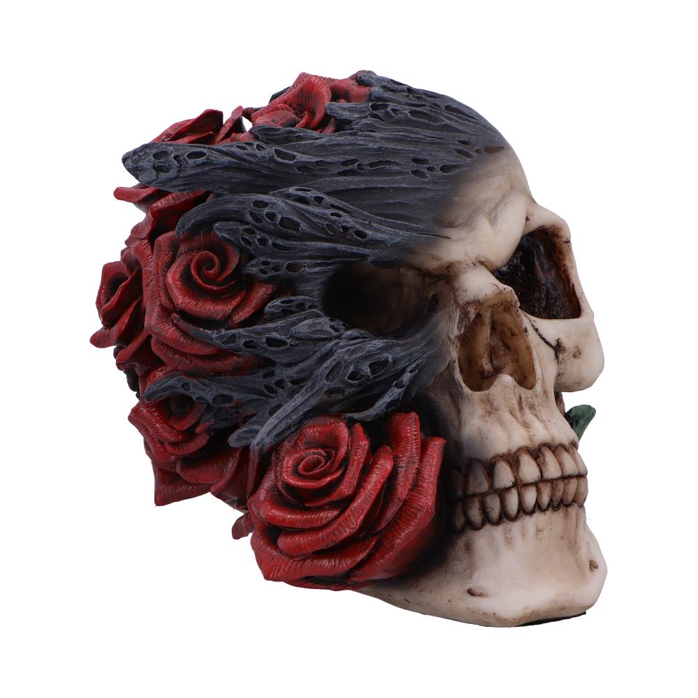Soul Rose Ornamental Skull - Nemesis Now 17cm