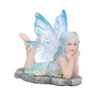 Amelia - Nature fairy figurine with clear blue wings 6cm