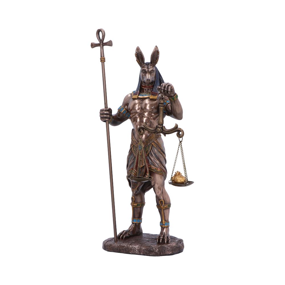 Bronzed Anubis Figurine Guardian of the Tombs, Symbol of Justice 26.5cm