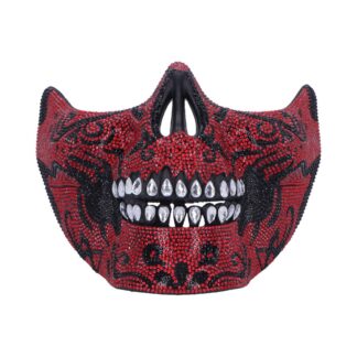 Fancy Dress Jewelled Masquerade Mask Cosplay (Red) 17.5cm