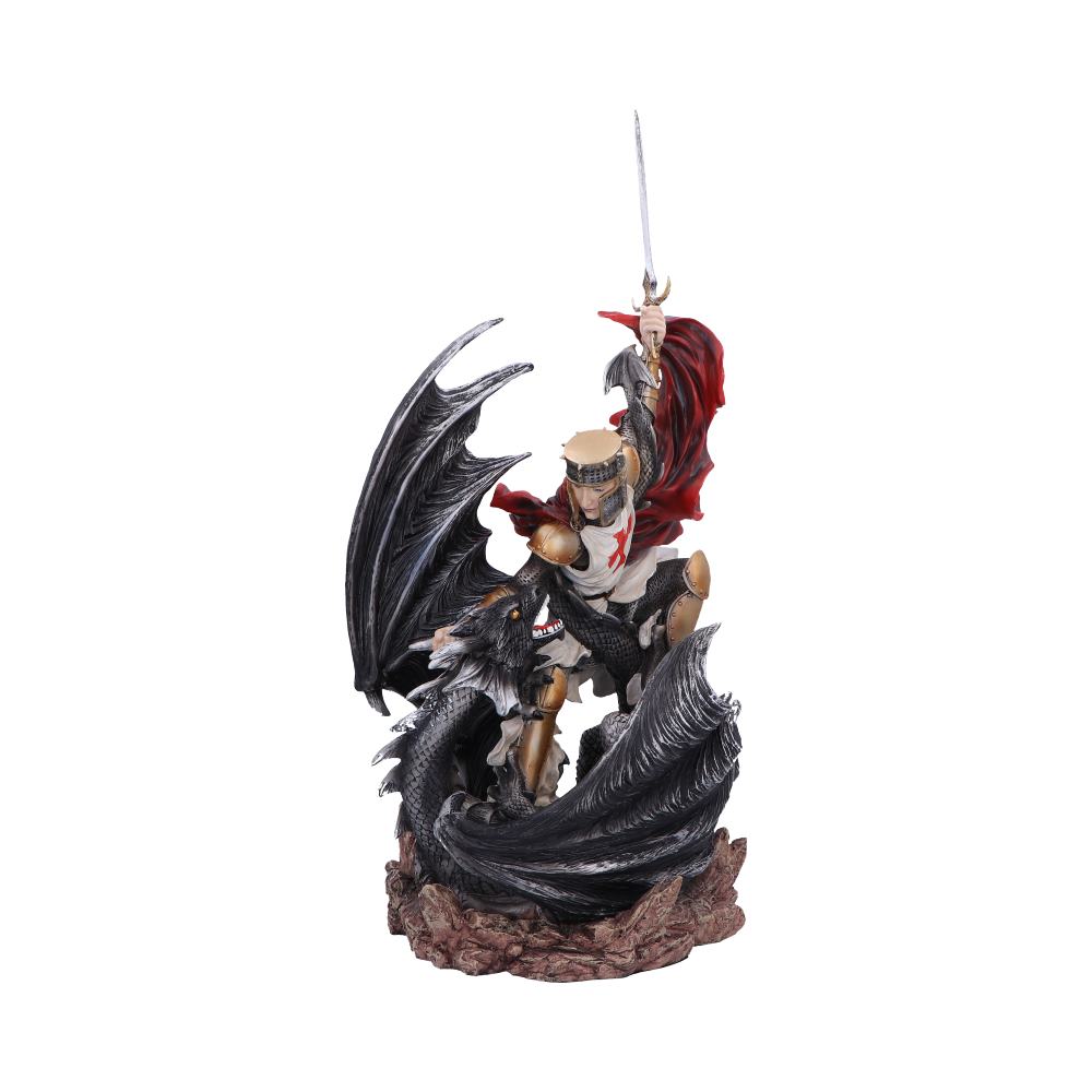 Legends Fall Templar Knight vs Dragon Resin Figurine