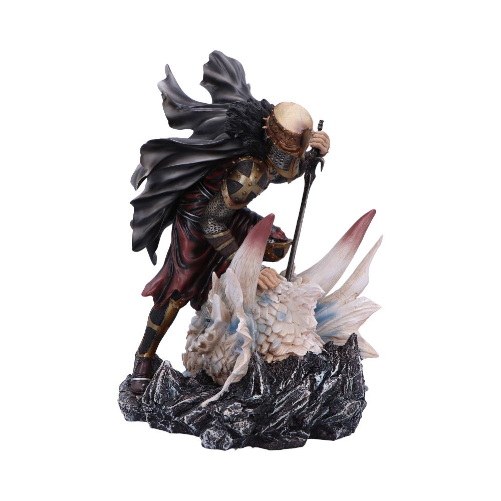 The Price of Valour Heroic Knight Over Slain Dragon Figurine