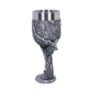 Monarch of the Glen Stags Head Goblet Wine Glass 18cm
