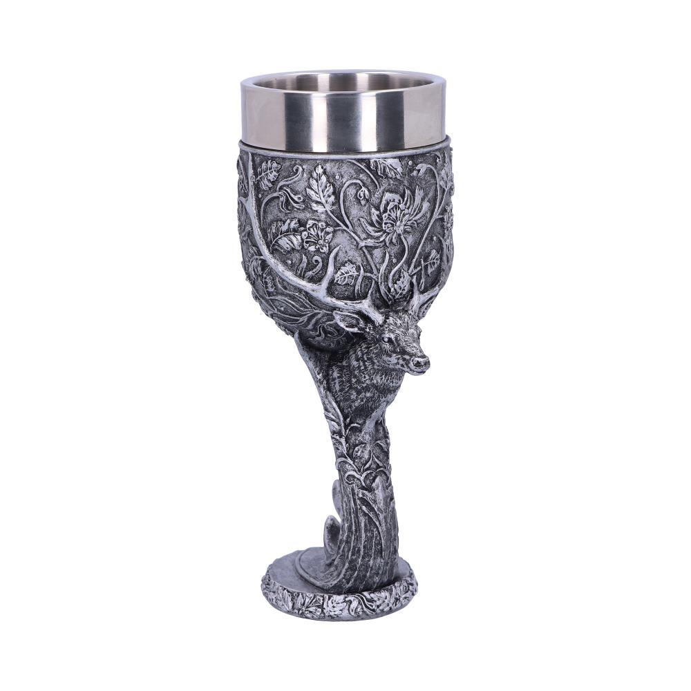 Monarch of the Glen Stags Head Goblet Wine Glass 18cm