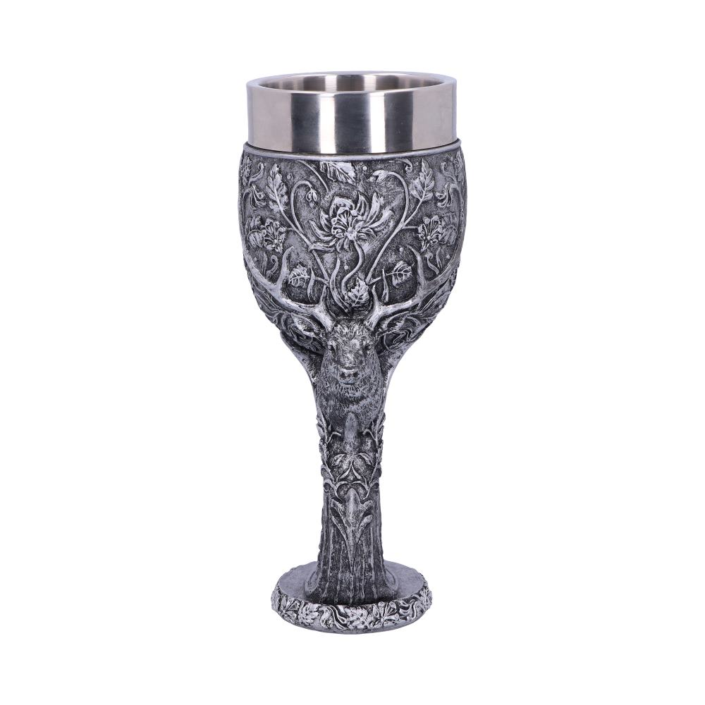 Monarch of the Glen Stags Head Goblet Wine Glass 18cm