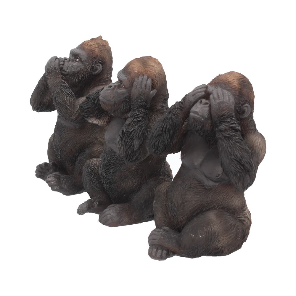 Three Wise Gorillas Figurine Gorilla Ornaments 13cm