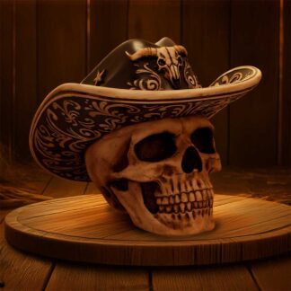 Wild West Skull Figurine 15cm