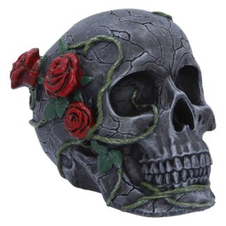 Twilight Bloom Gothic Skull Figurine 15.6cm