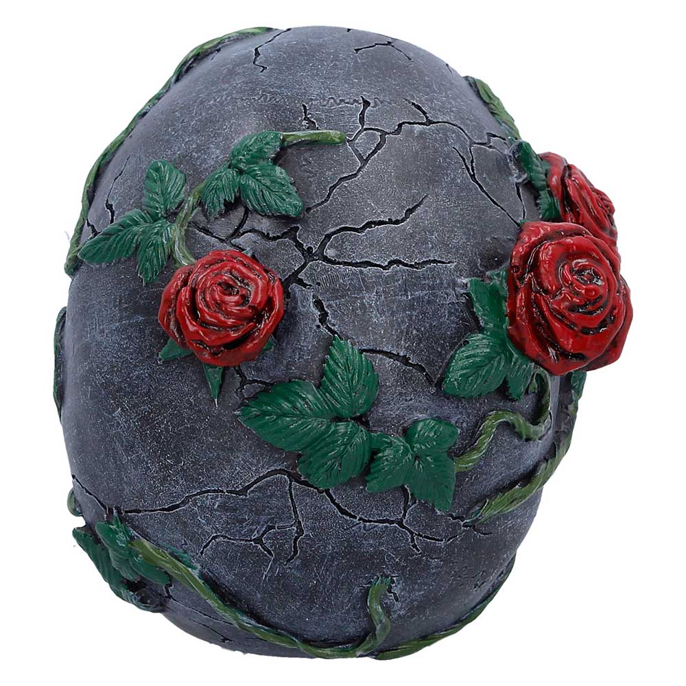 Twilight Bloom Gothic Skull Figurine 15.6cm