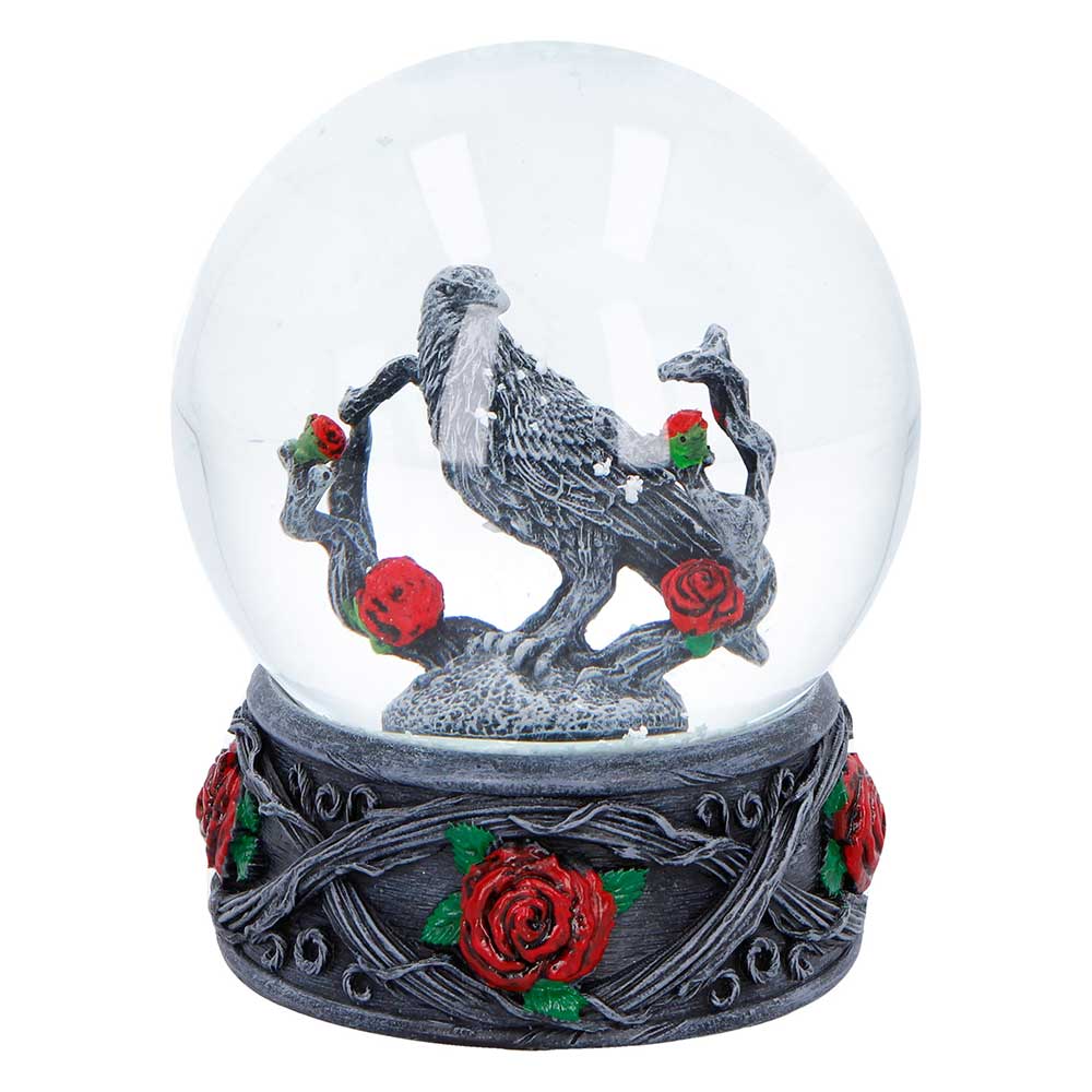 Twilight Bloom Gothic Snow Globe 12.5cm