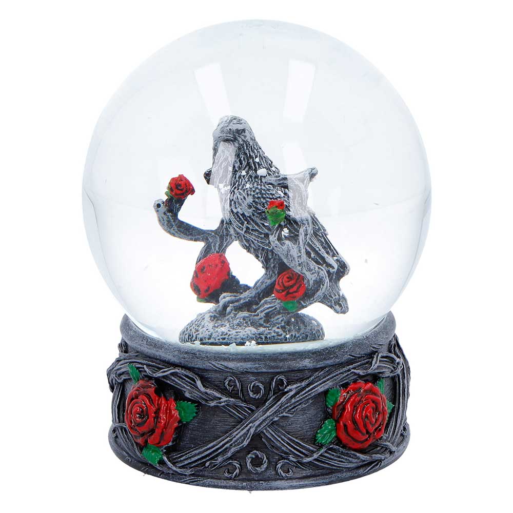 Twilight Bloom Gothic Snow Globe 12.5cm