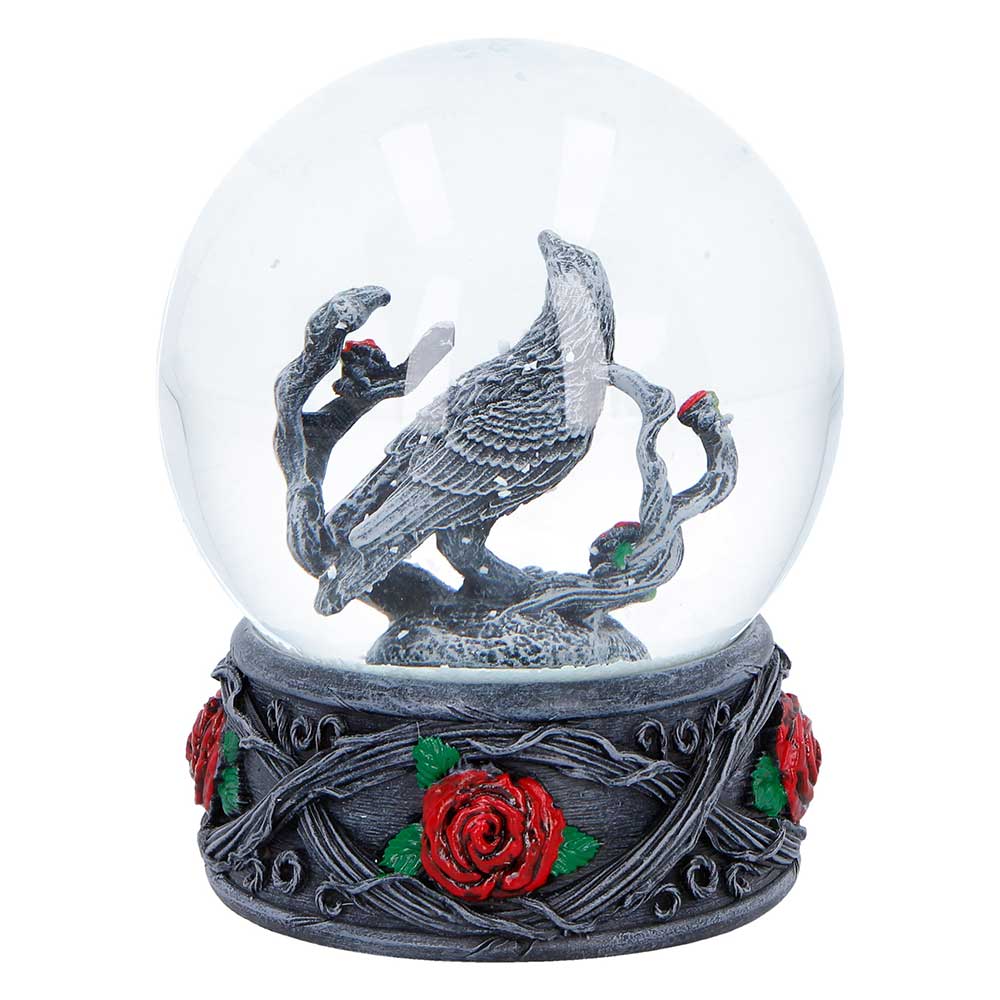 Twilight Bloom Gothic Snow Globe 12.5cm