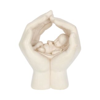 Large Shelter 17.5cm Baby in Cradled Hand Figurine