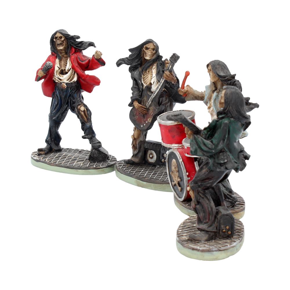 One Hell of a Band Figurine Set Drummer Bassist Guitarist Vocalist Ornament Set 10cm