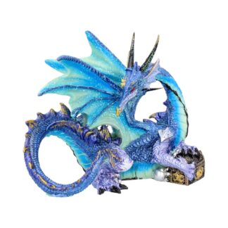 Piasa Sky Blue and Violet Small Fantasy Dragon Figurine 12cm