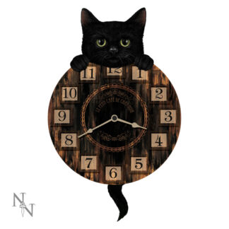 Kitten Tickin' Cat Pendulum Clock 32cm