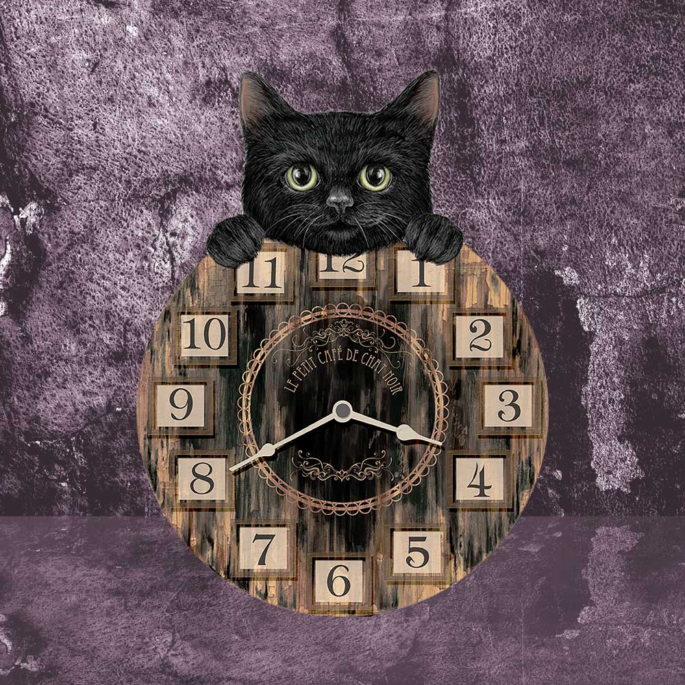 Kitten Tickin' Cat Pendulum Clock 32cm
