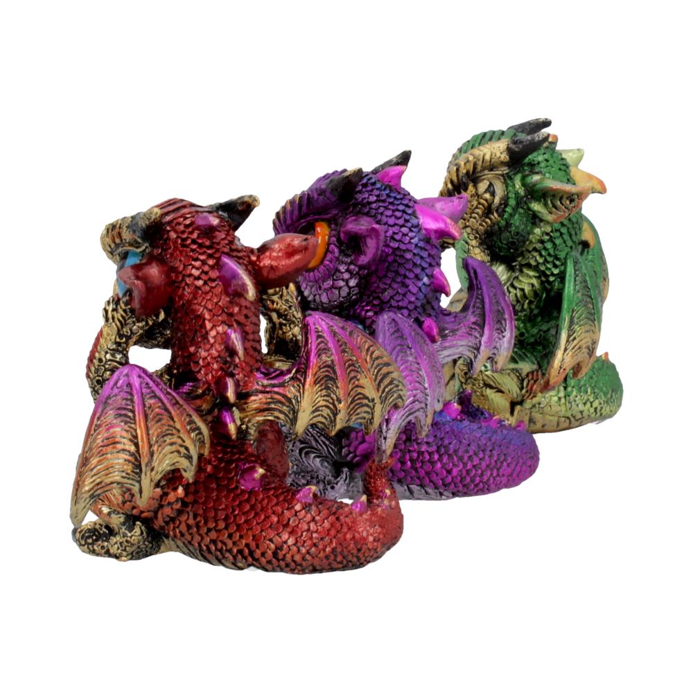 Three Wiselings Figurines Dragon Dragonling Ornaments 8.5cm