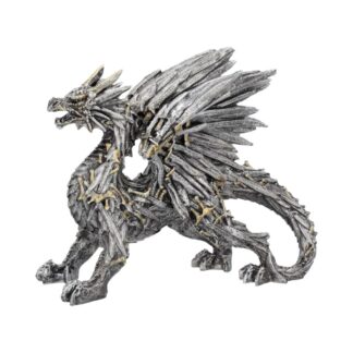 Swordwing Silver Dragon Sword Blade Figurine 20.5cm