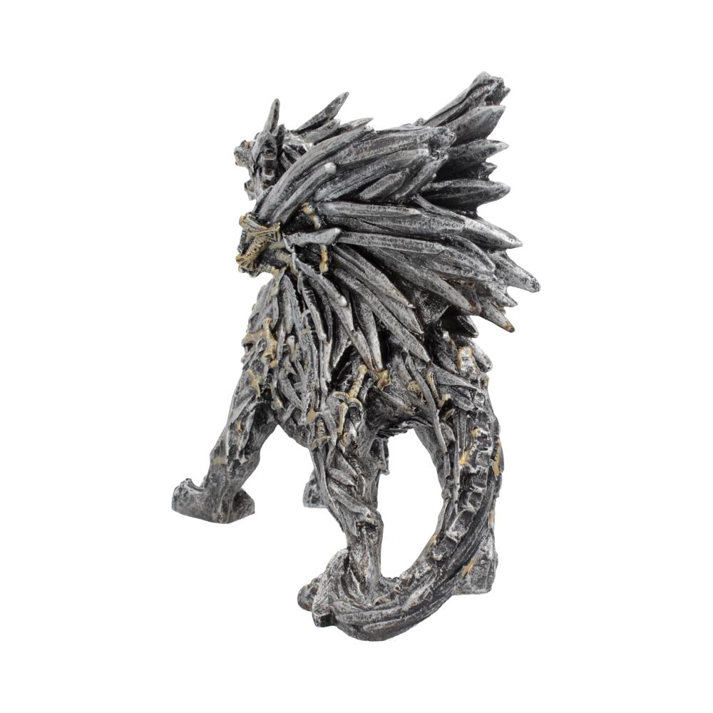 Swordwing Silver Dragon Sword Blade Figurine 20.5cm