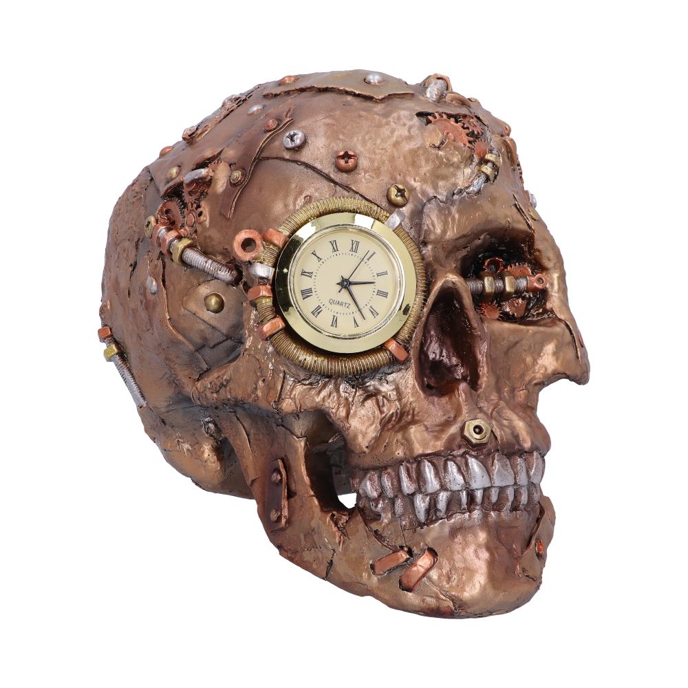 Bronze Scrapped Skull Steampunk Scrap Skeleton Figurine 19cm