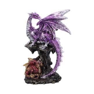 Hatchling Protection Dragon and Dragonling Parental Figurine 15.2cm