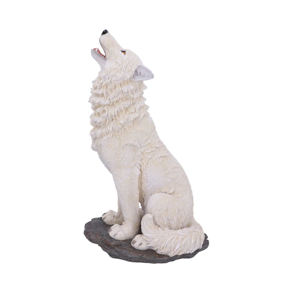 Storms Cry Howling White Wolf Figure 41.5cm