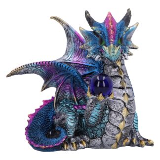Orb Hoard Dragon Figurine (Blue) 15.5cm