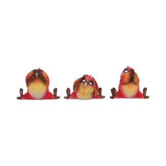 Comical Three Wise Bird Figurines 9.8cm