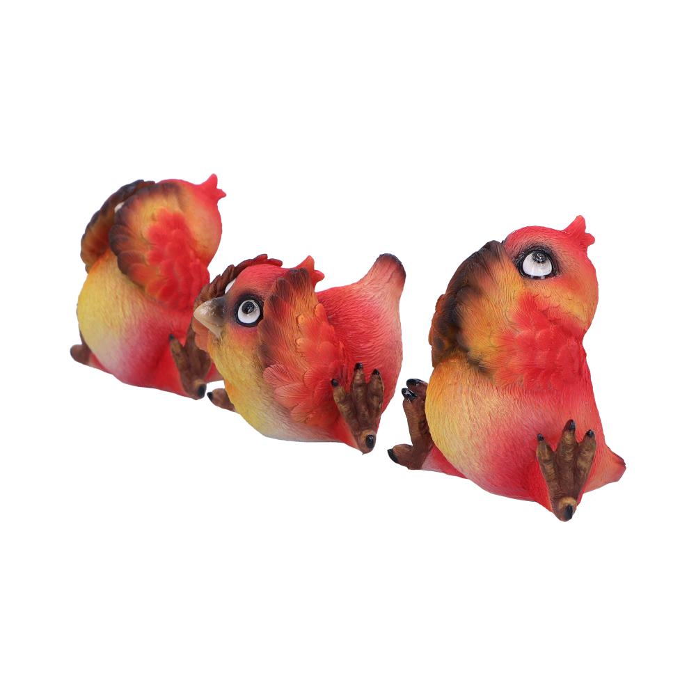 Comical Three Wise Bird Figurines 9.8cm