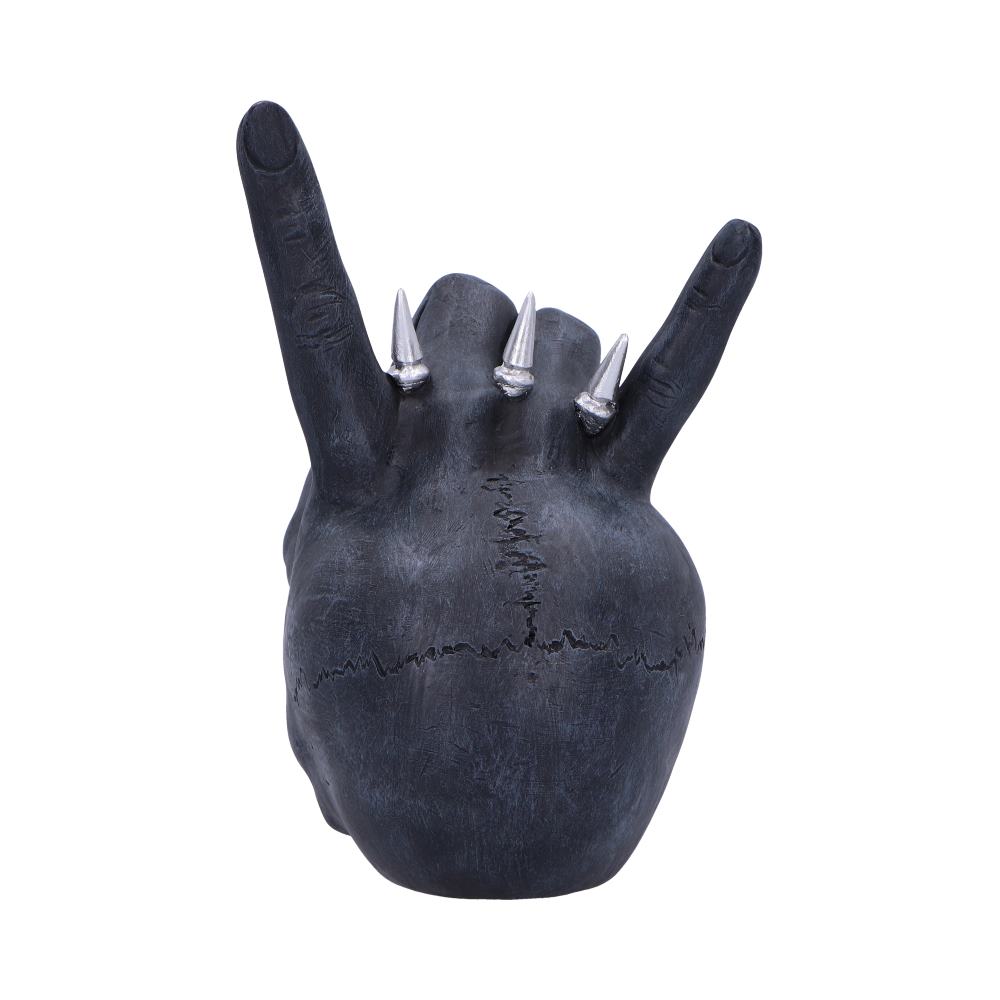 Horns Up Rocking Skull Ornament 17.5cm