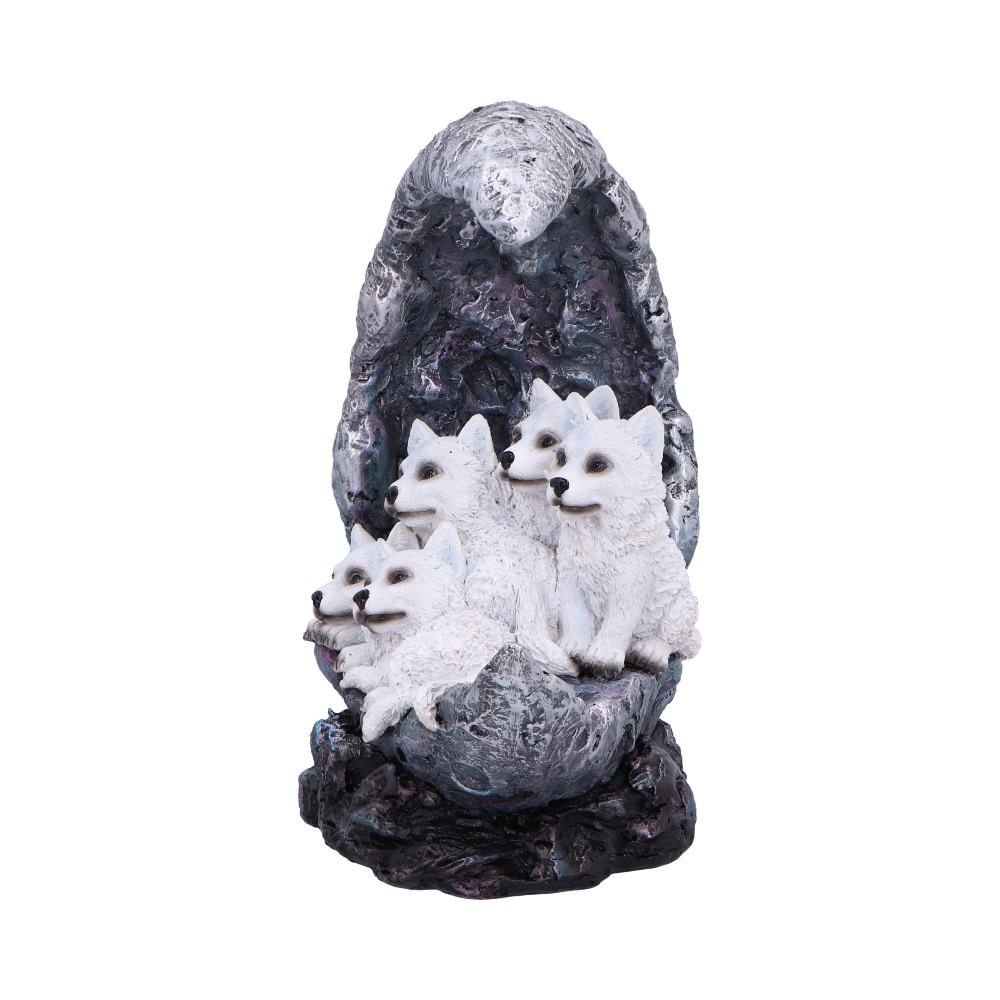 Moon Litter White Wolves Ornament 19.5cm