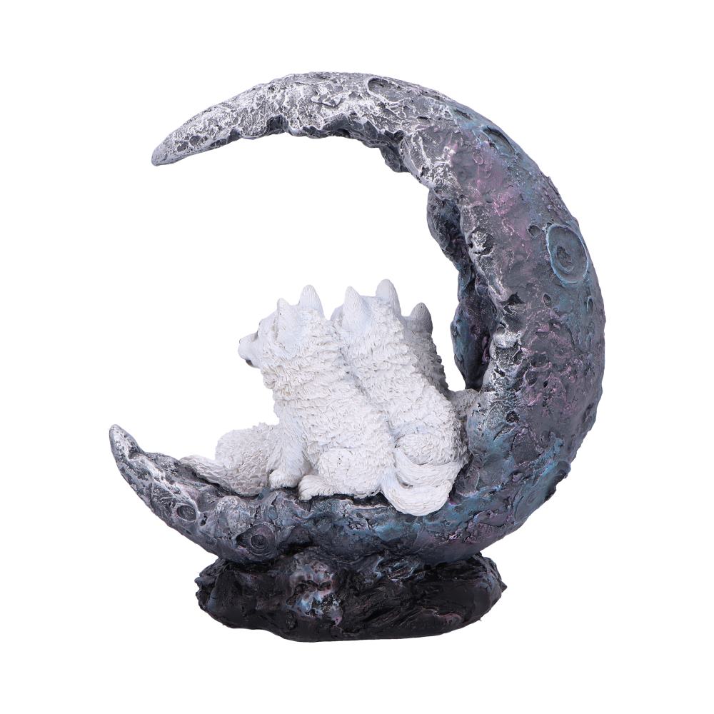 Moon Litter White Wolves Ornament 19.5cm