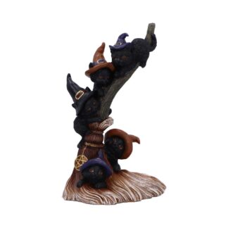 Broomstick Kindle Witchy Black Cats Ornament 21cm