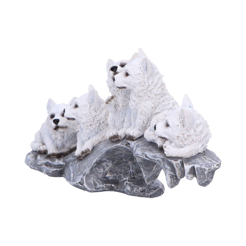 Winter Litter White Wolf Ornament 25cm