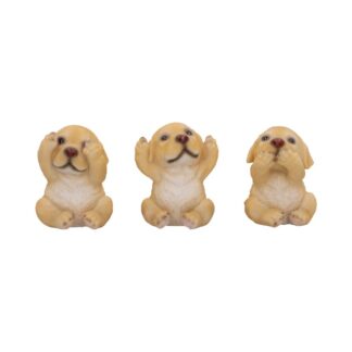 Three Wise Golden Labradors Figurines (Set of 3) 7.5cm