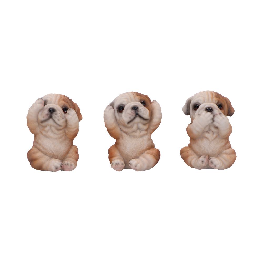 Three Wise Bulldogs Figurines (Set of 3) 7.5cm