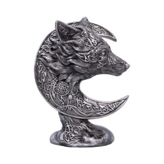 Celtic Crescent Wolf and Moon Ornament 25cm