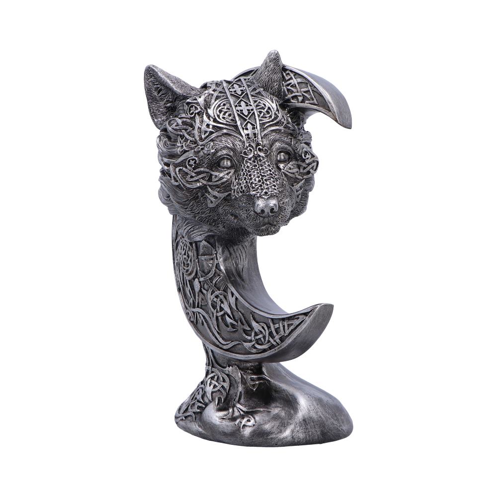 Celtic Crescent Wolf and Moon Ornament 25cm