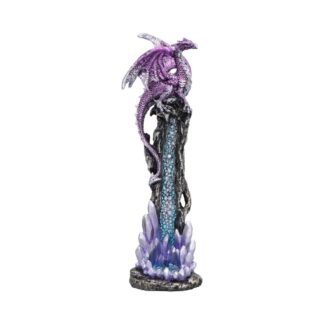 Mythic Crystal Dragon Incense Stick Holder 27cm