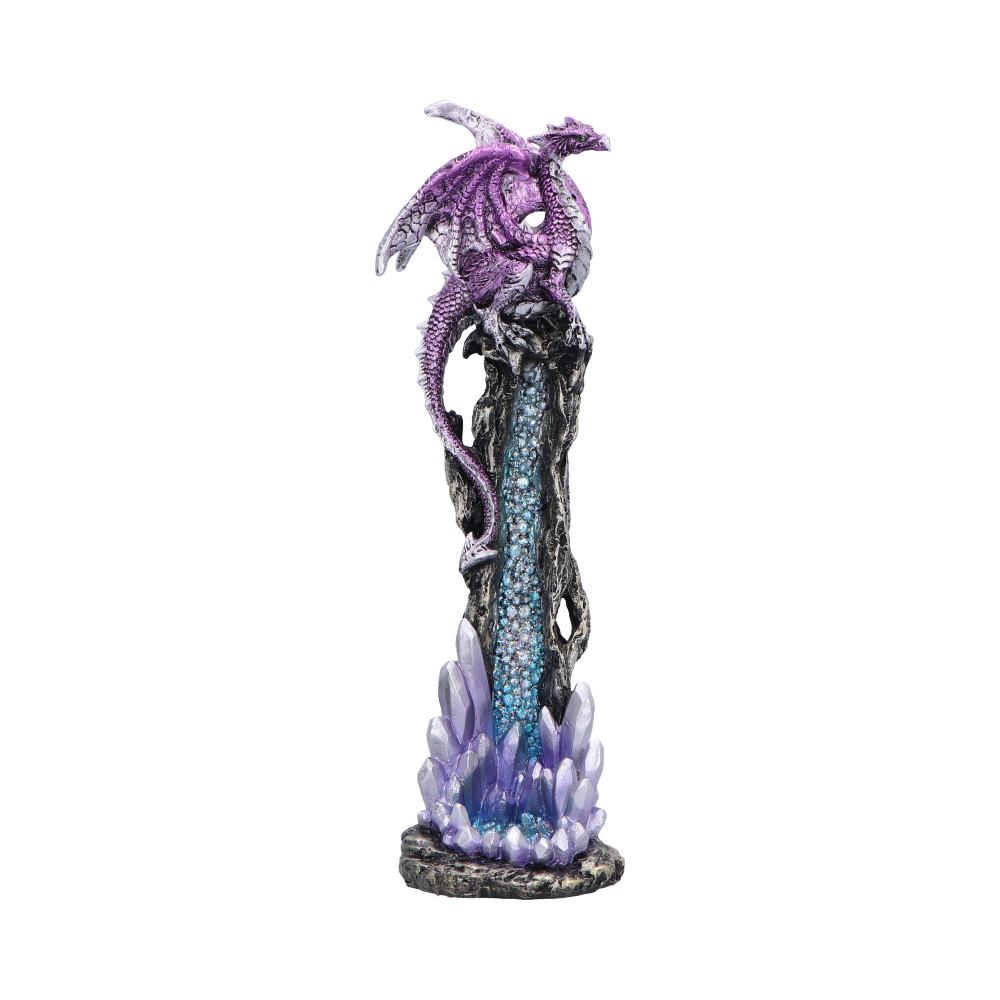 Mythic Crystal Dragon Incense Stick Holder 27cm