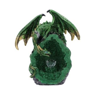 Emerald Overseer Dragon Decorative Resin Figurine 18cm