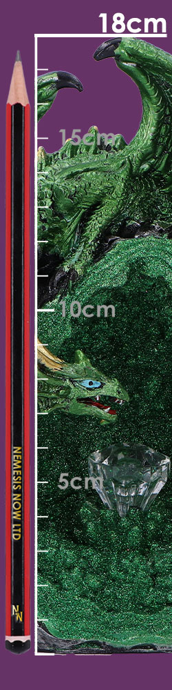 Emerald Overseer Dragon Decorative Resin Figurine 18cm